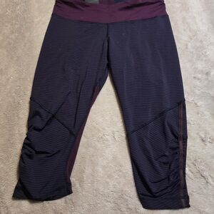 Striped Black and Purple Leggings